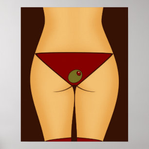Póster Biquini de Martini de veludo