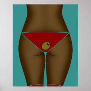 Póster Biquini vermelho de Martini