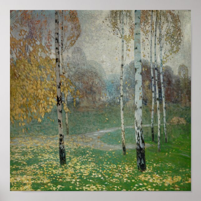 Poster Birch Trees, 1904 (óleo na canvas) (Frente)