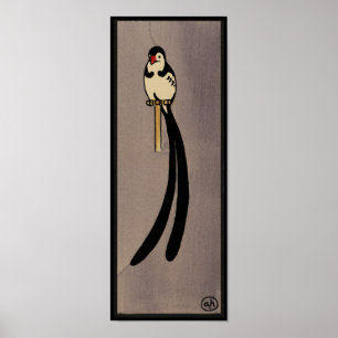 Póster Bird - Antiquarian, Colorful Book Illustration