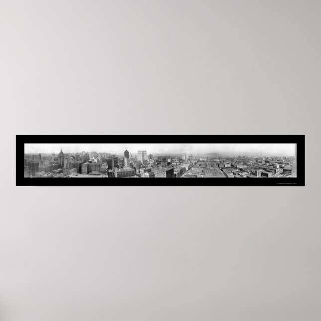 Poster Birdseye San Francisco Foto 1925 (Frente)