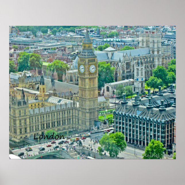 Poster Birdseye View de Londres (Frente)