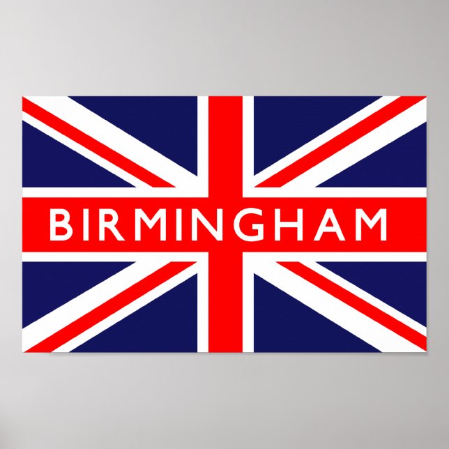 Poster Birmingham UK Flag (Frente)