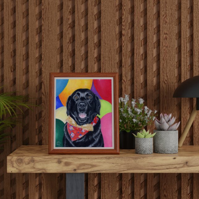 Póster Birthday Black Labrador Trabalho de arte (Criador carregado)