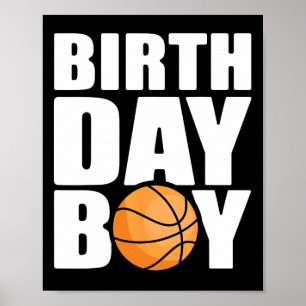 Poster Birthday Boy Bysketbyll Partido do Tema Futuro Bys