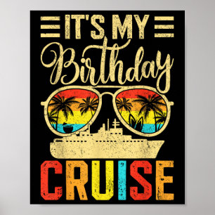 Poster Birthday Cruise 2025 Family Matching Tee Summer Va
