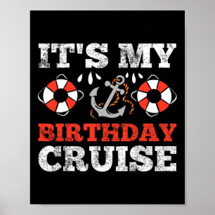 Poster Birthday Cruise Barco