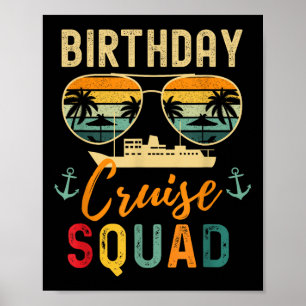 Poster Birthday Cruise Shirts 2025 Férias da Família Esqu