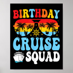 Poster Birthday Cruise Squad 2025 Boat Festa de aniversár