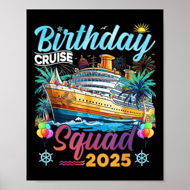 Poster Birthday Cruise Squad 2025 Festa de Matança de Ani (Frente)
