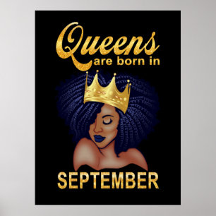 Poster Birthday Gifts Queens Are Born In September