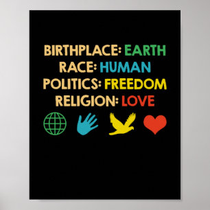 Poster Birthplace Earth Race Política Humana Liberdade