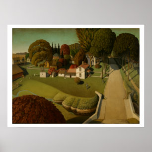 Póster "Birthplace of Herbert Hoover", por Grant Wood