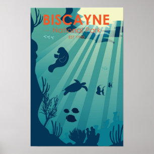 Poster Biscayne National Park Florida Underwater Maritime