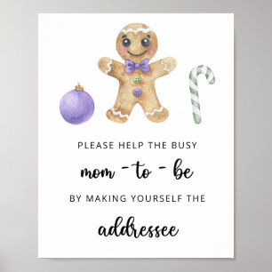 Poster Biscoito de Natal - Ajude a futura mamãe ocupada