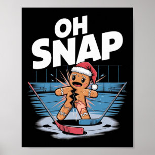 Poster Biscoito de Natal de Hóquei no Gelo