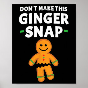 Poster Biscoito de Natal Gingermore Não faça isso