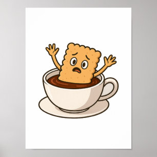 Poster Biscoito na Dentro de Trouble da Taça de Café