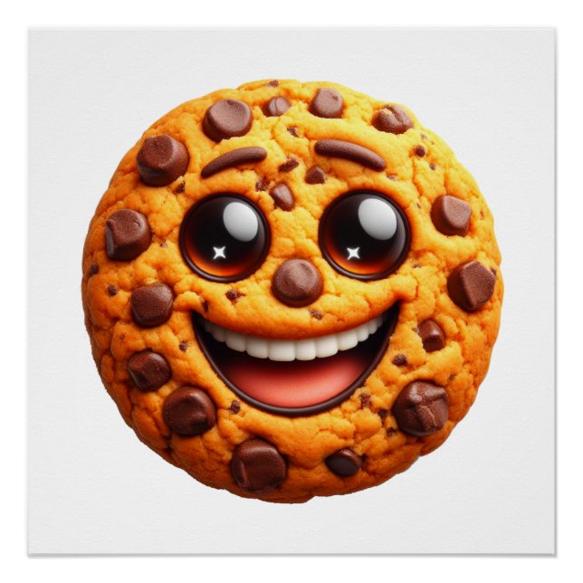 Póster Biscoito sorridente. (Frente)