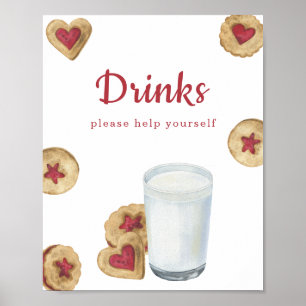 Poster Biscoitos Aquarela Chás de Bebê