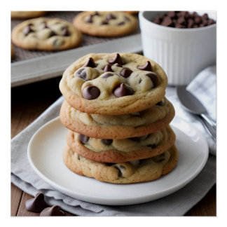 Póster Biscoitos com Gotinhas de Chocolate