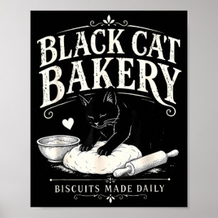 Poster Biscoitos da Black Cat Bakery Feitos Diariamente A