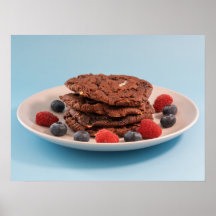 Biscoitos de Chocolate com Frutas Foto de Comida