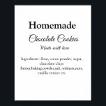 Poster Biscoitos de chocolate feitos em casa com amor adi<br><div class="desc">Design</div>