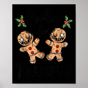Poster Biscoitos de Gengibre Assustadores para o Natal de