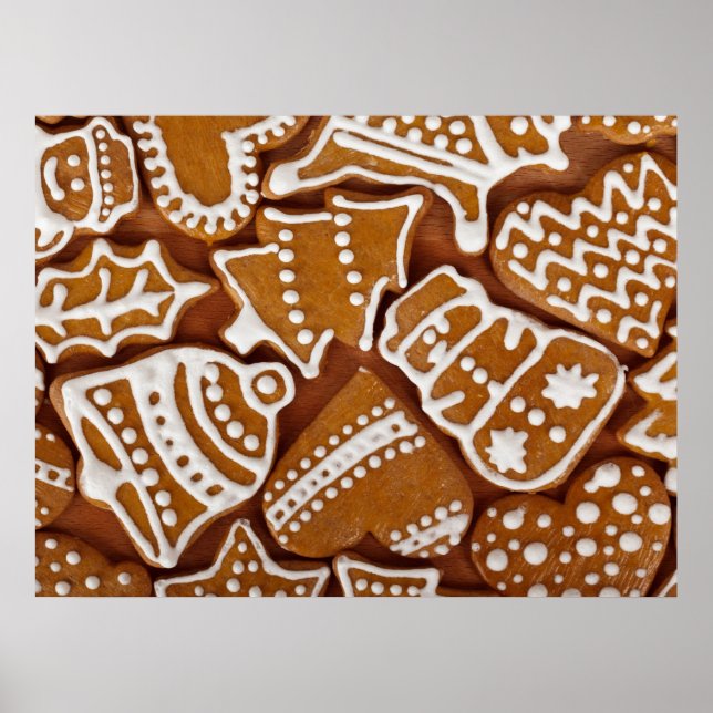 Póster Biscoitos de gengibre natalino (Frente)