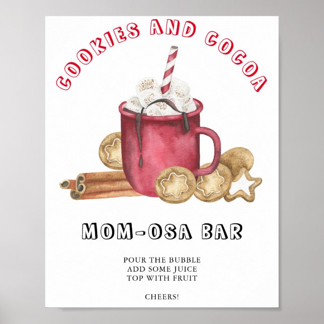 Poster Biscoitos de gengibre para chá de bebê  Bar da Mom (Frente)