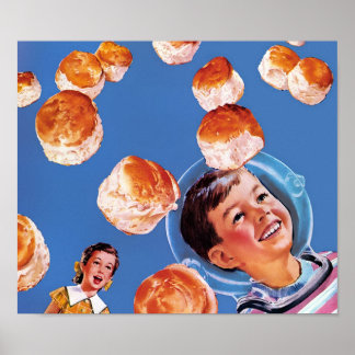 Poster Biscoitos de Menino do Astronauta Retroativo