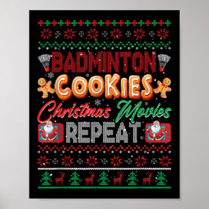 Poster Biscoitos de Natal de Badminton Filmes Repetir Sué
