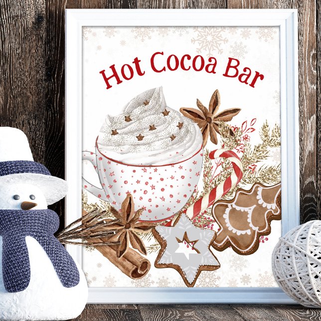 Poster Biscoitos de Natal de Bar de Cacau Quente (Criador carregado)