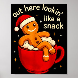 Poster Biscoitos de Natal de Gengibre Divertidos para Men