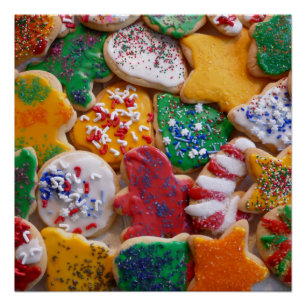 Póster Biscoitos de Natal I Confeitaria Colorida de Féria