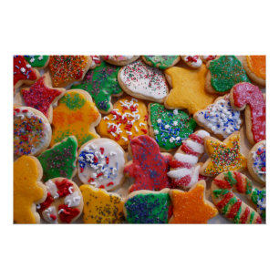 Póster Biscoitos de Natal I Confeitaria Colorida de Féria