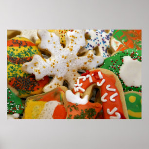 Poster Biscoitos de Natal II Colorido Feriado de Panifica