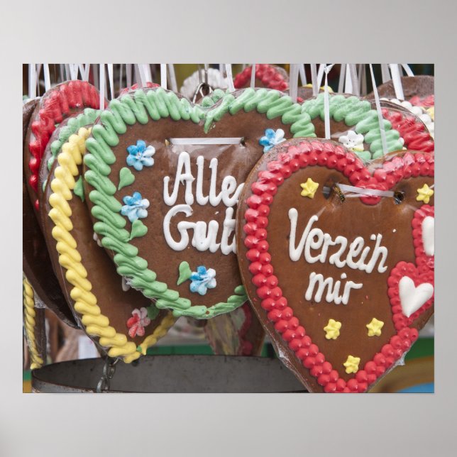 Póster Biscoitos decorativos de pão de gengibre (Frente)