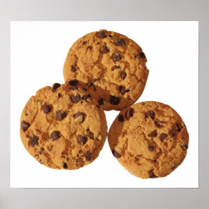 Póster Biscoitos dos pedaços de chocolate