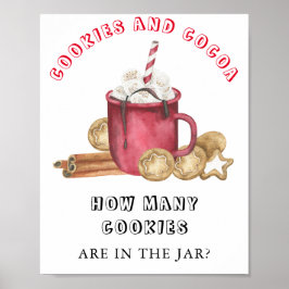 Poster Biscoitos e cacau Adivinham quantos biscoitos