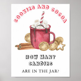 Poster Biscoitos e cacau Adivinham quantos doces