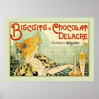 Poster Biscoitos e Chocolat Delacre (Sage)