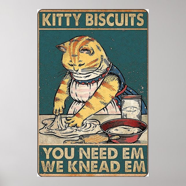 Poster Biscoitos gatinhos De Que Precisa Sabemos Que O Ca (Frente)