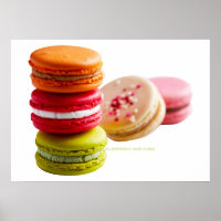 Biscoitos Macaroon de SlipperyJoe, comida empilhad