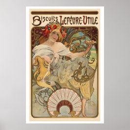 Poster Biscuits Lefevre-Utile 1897 Publicidade Antiga Vin