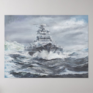 Póster Bismarck fora da costa 1900hrs 23rdMay de