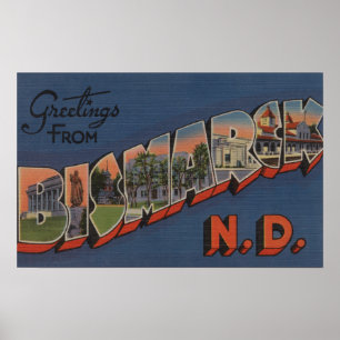 Póster Bismarck, North Dakota - grandes cenas da letra