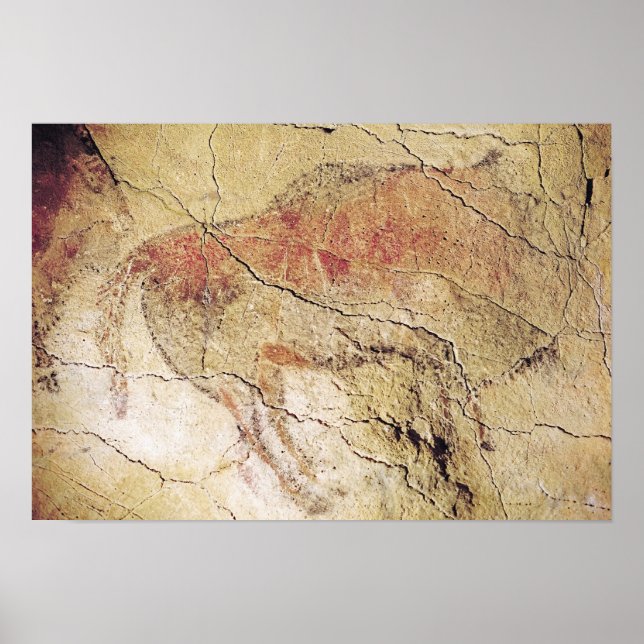 Póster Bison das Cavernas de Altamira, c.15000 a.C. (Frente)