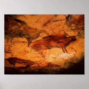 Póster Bisonte das cavernas em Altimira, c.15000 BC